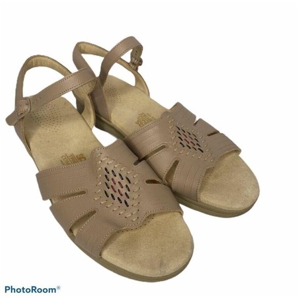 SAS Huarche Quarter Strap Sandal Women 10.5 Narrow Leather USA Made Comfort - Picture 1 of 10